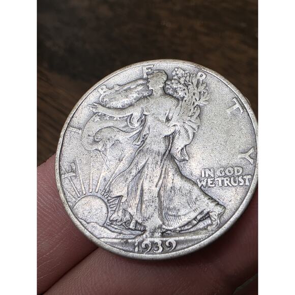 1939-D Walking Liberty Half Dollar, Extra Fine+ Circulated Coin, Store 5 - Picture 4 of 16